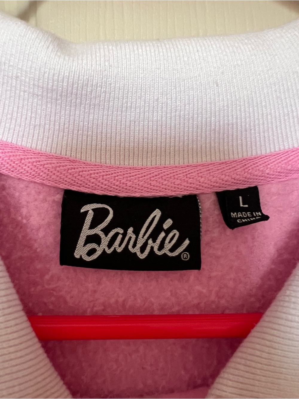Barbie Pink and White Pullover Sweatshirt - Large - Picture 8 of 11